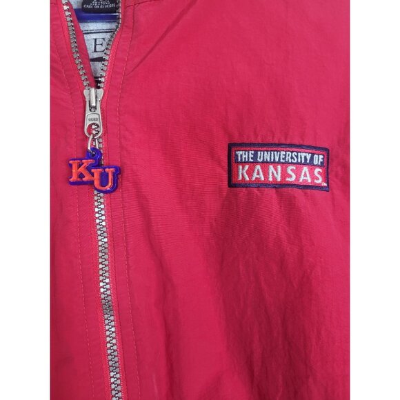 KU Jayhawks Jacket Women 2XL Red Kansas University College coat (unisex) Fall - Picture 2 of 6